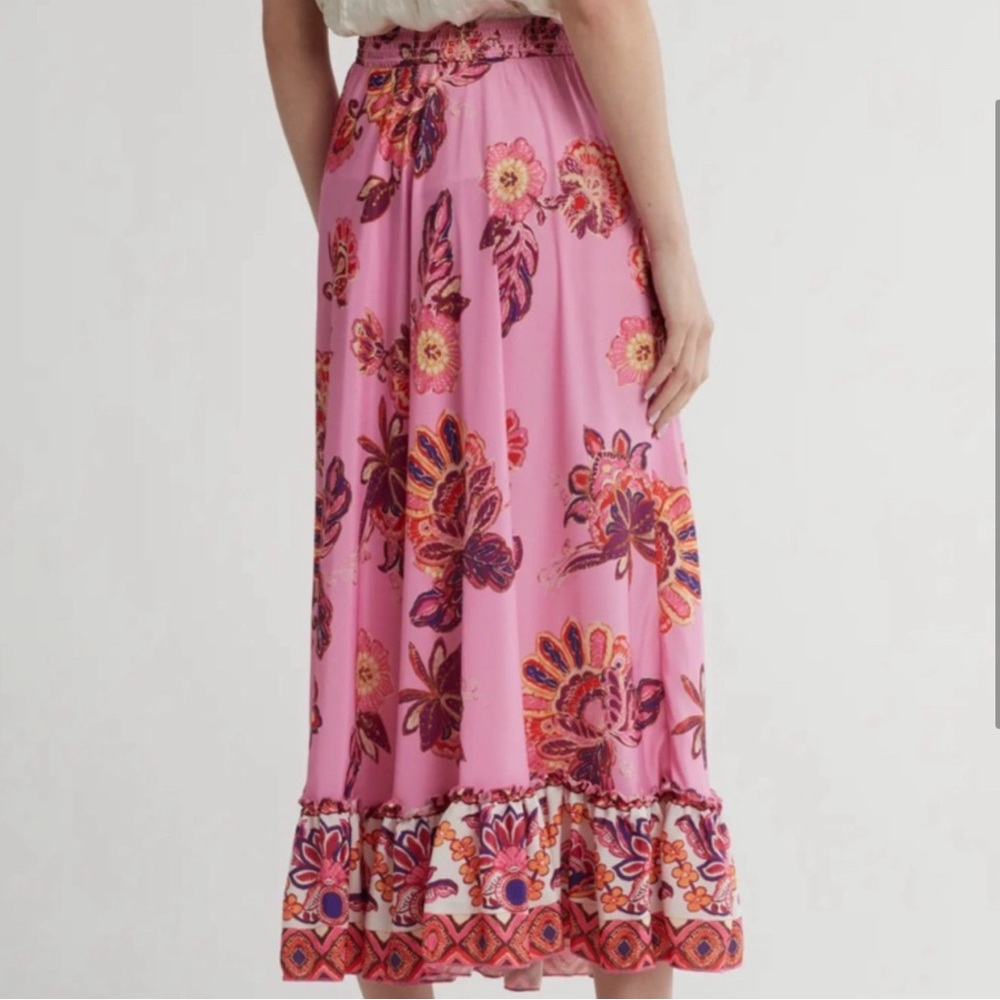 NWT TAHARI Floral Pink Maxi Skirt - Picture 2 of 3